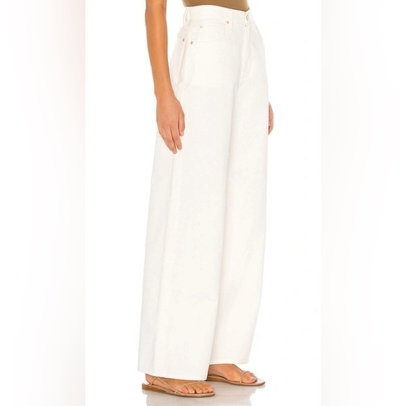 0306 - WEWOREWHAT High Rise Wide Leg Rigid Linen size 30 - Picture 2 of 5